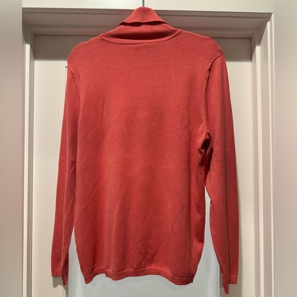 Chico’s Soft Orange Turtleneck Sweater Size 1 (M) - Picture 2 of 13